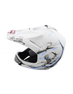 Casco Cross Xtreme blanco Mate