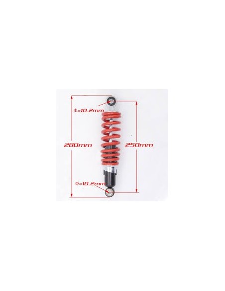 Amortiguador trasero de 250mm,