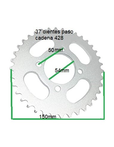 CORONA ARRASTRE 37T PITBIKE AGB