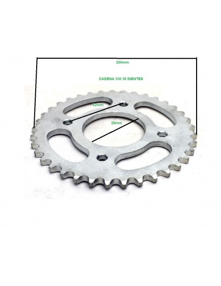 CORONA ARRASTRE PLATO CADENA 530 38T AGB30