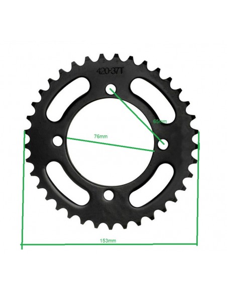 CORONA ARRASTRE CADENA 420 37T 76mm