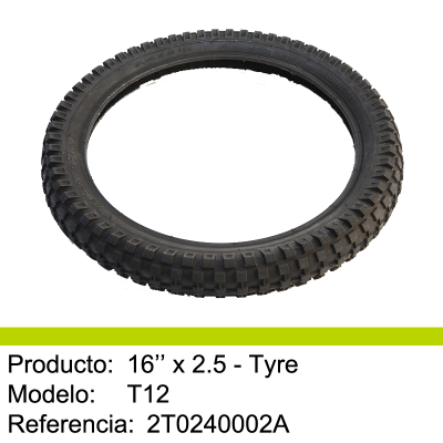 Neumático delantero / trasero  Mecatecno T12