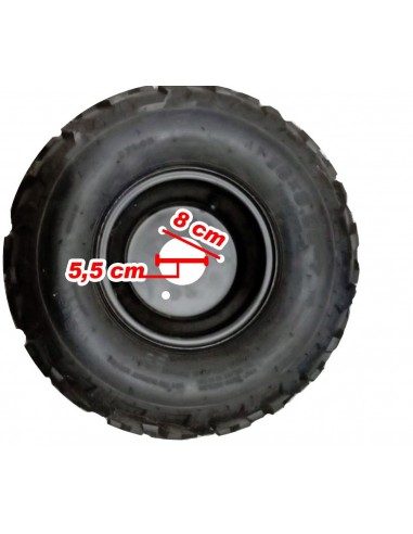 RUEDA COMPLETA LLANTA+NEUMATICO  midi quad  16/8.00-7