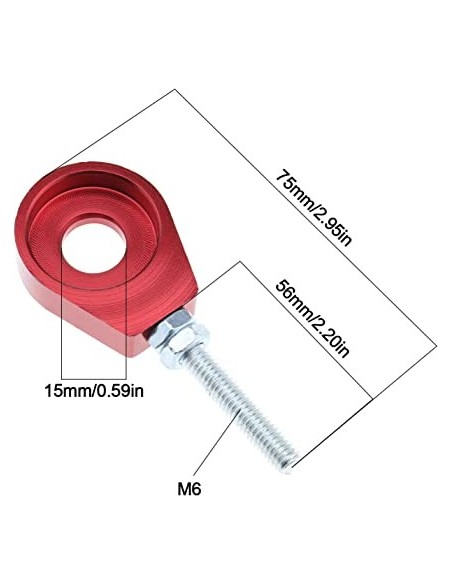 JUEGO TENSOR CADENA DIRT BIKE AGB ALUMINIO EJE 15MM LLANTA SDG