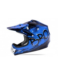 Casco Cross Bro  Azul  Mate infantil