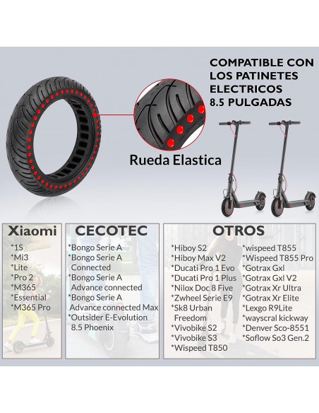 RUEDA MACIZA PARA PATINETE ELÉCTRICO