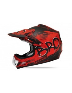 Casco Cross Bro rojo mate  infantil