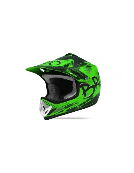 Casco Cross Bro verde mate  infantil