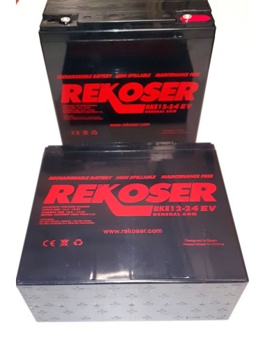 Batería REKOSER AGM Recargables 12V 24Ah GEL
