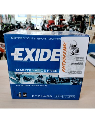 Batería de Moto Exide AGM ETZ14-BS 12V - 11.2Ah...