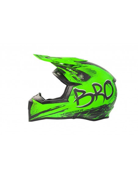 Casco Cross ROAD  Bro  V2 VERDE Mate  infantil CEE