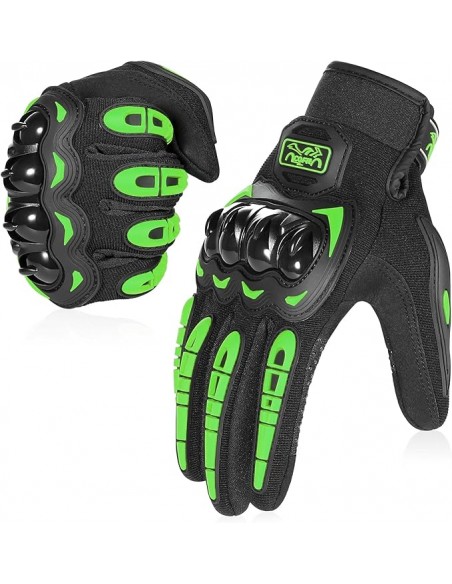 GUANTES RACING BIKER XXL NEGRO/VERDE