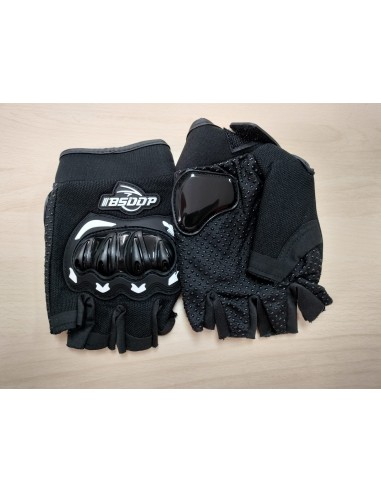 GUANTES MOTO TELA T-XXL NUDILLOS SIN DEDOS